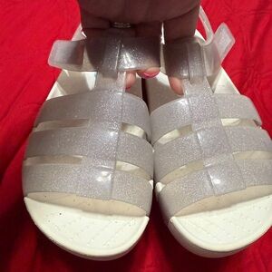 CROCS Kids Sandals in white/clear color